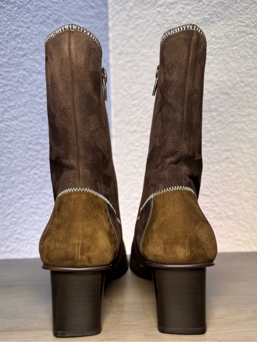 Materia Prima Italy Patchwork Suede Ankle Boots EU 39.5 US 9 Brown
NWOT - Picture 8 of 12